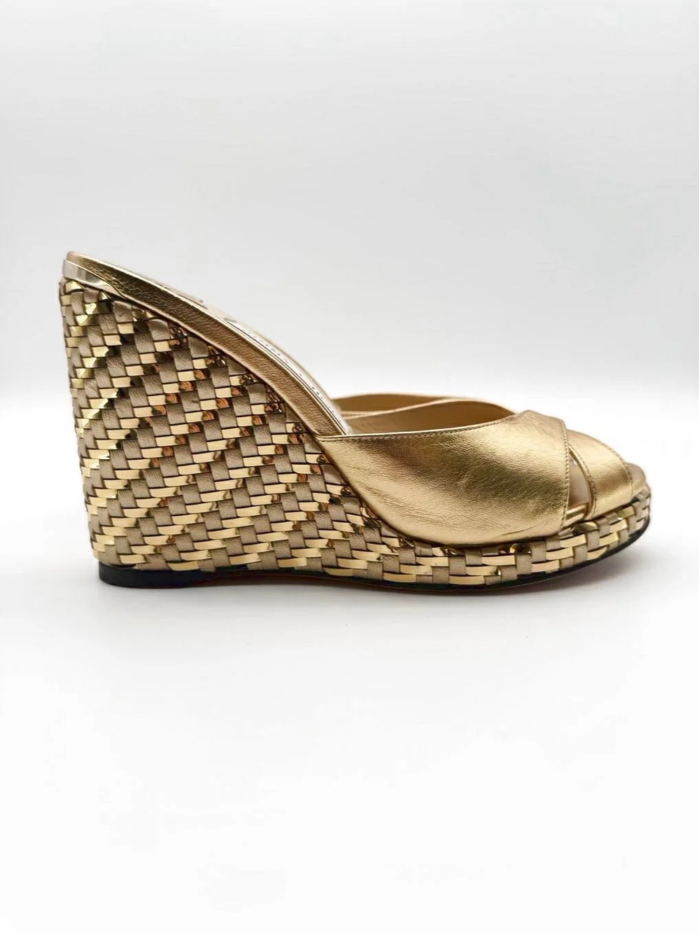 Jimmy Choo Almer Metallic Wedges